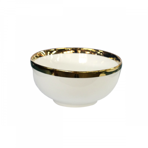 CERAMIC BOWL WITH GOLD LINING 5.5"