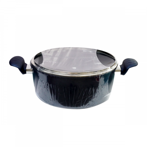 COOKING POT WITH LID STEEL 1MM (28 X 10.5)CM BDCS-011