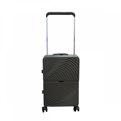 SUITCASE 4W METAL STRIP TROLLEY C-2001-23" GRAY