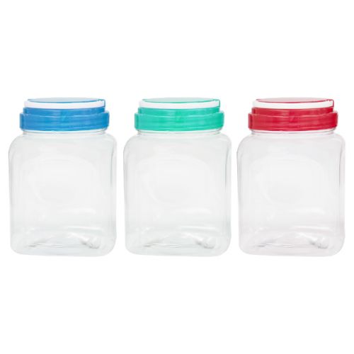 CENTURY SQUARE JAR WITH LID 1000ML