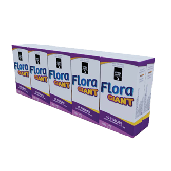 FLORA GIANT DISPOSABLE HANDKERCHIEF (10X30) 