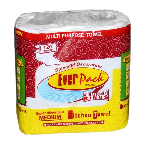 EVERPACK PAPER NAPKIN / KITCHEN TOWEL MEDIUM SIZE 2 ROLLS