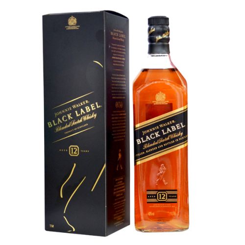 JOHNNIE WALKER BLACK LABEL WHISKY 40% 1L  