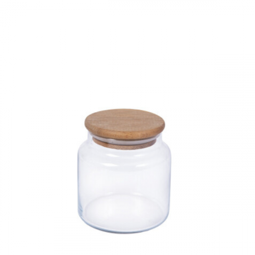 HEREVIN STORAGE JAR WITH BAMBOO LID 635ML GLASS 232007-260