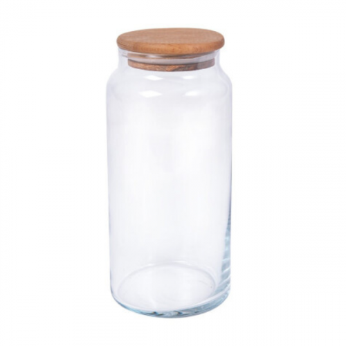 HEREVIN STORAGE JAR WITH BAMBOO LID 890ML GLASS 232008-260