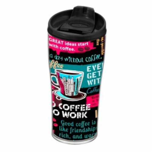 HEREVIN COFFEE MUG INSULATED 440ML PLASTIC 161483-023