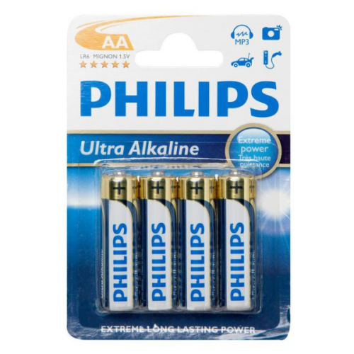 PHILIPS BATTERIES ULTRA ALKALINE AA B4 LR6