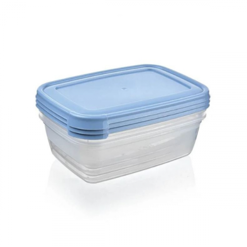 BAGER CONTAINER SET WITH LOCK (3 X 600ML) PLASTIC BG-616