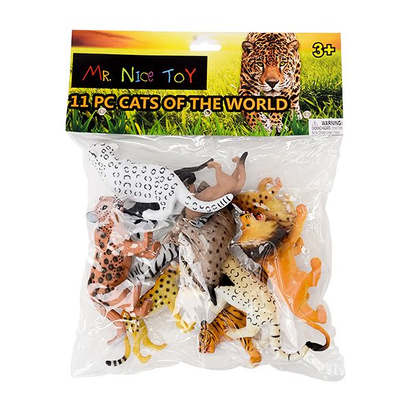 WILD CATS TOY SET 11PCS 3YRS DQL 170783