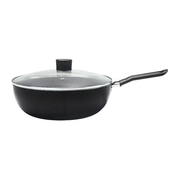 BRINOX WOK WITH LID 24CM EBONY