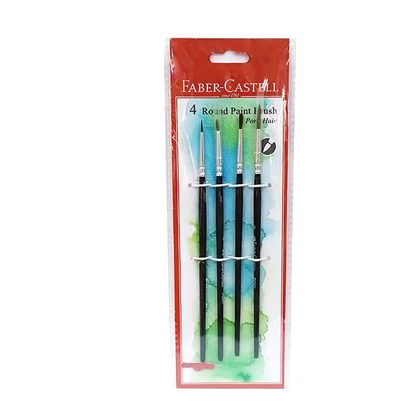 FABER-CASTELL 4 Paint Brushes (Round) 