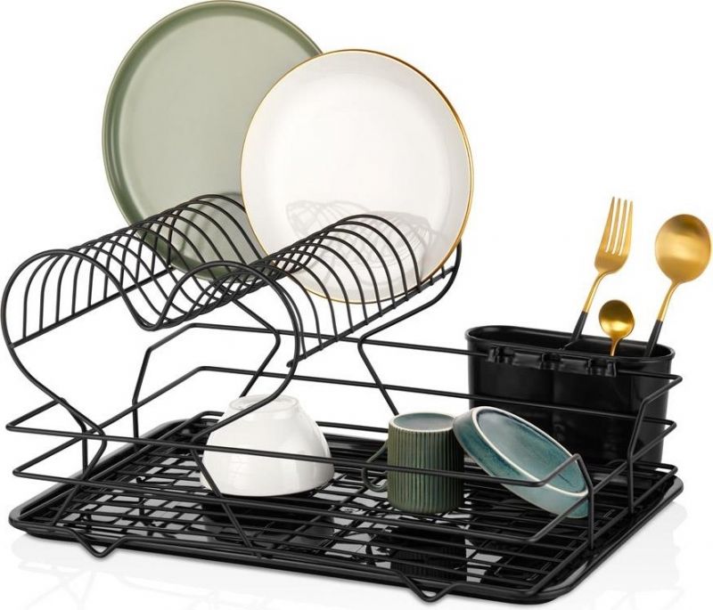 ORSA DISH RACK DOUBLE TIER HEART SHAPED METAL 988