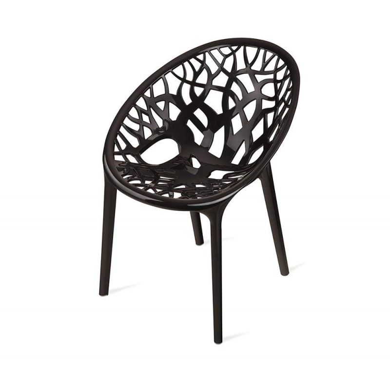 CHAIR PLASTIC M.WHTE B.RED I.BLK W.BRWN CRYSTAL PP