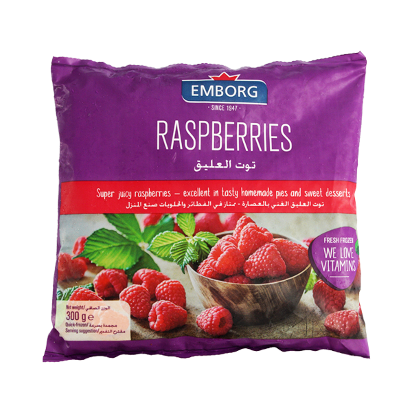 EMBORG RASPBERRIES 300G